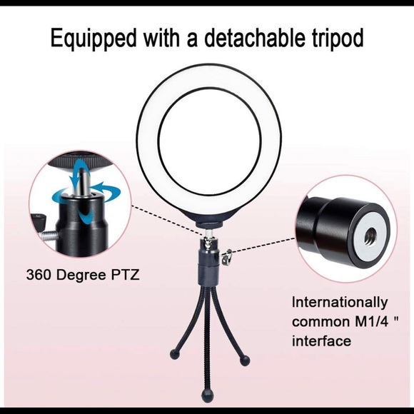 LED Ring Light 4" Tripod Stand for YouTube Video - Picture 4 of 7
